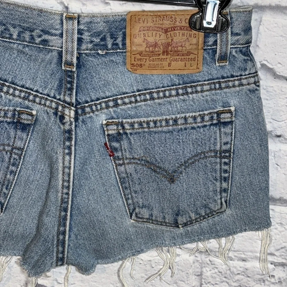 Urban Renewal Boho Floral Patch Upcycled Denim Levi’s Distressed Jean Shorts NWT